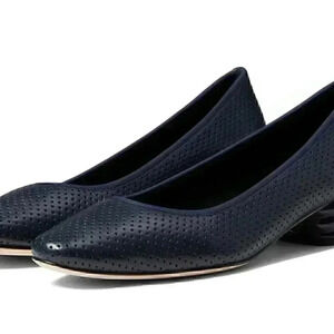 VANELi Ardyce Navy Nappa Dress shoe with a unique heel shape SAVE $70.00